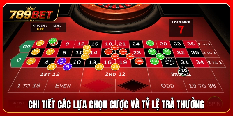 Roulette 789BET – Cách Chơi Vòng Quay Và Chia Vốn Cơ Bản 3 Thông tin cụ thể về dạng cược cùng mức thưởng tương ứng