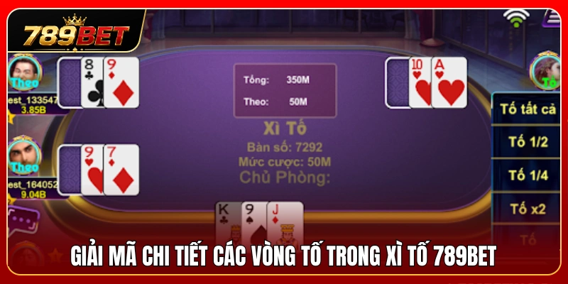 Xì Tố 789BET – Cách Đọc Vòng Tố Và Dừng Đúng Lúc 3 Hướng dẫn quy trình vận hành các vòng cược xì tố 789BET